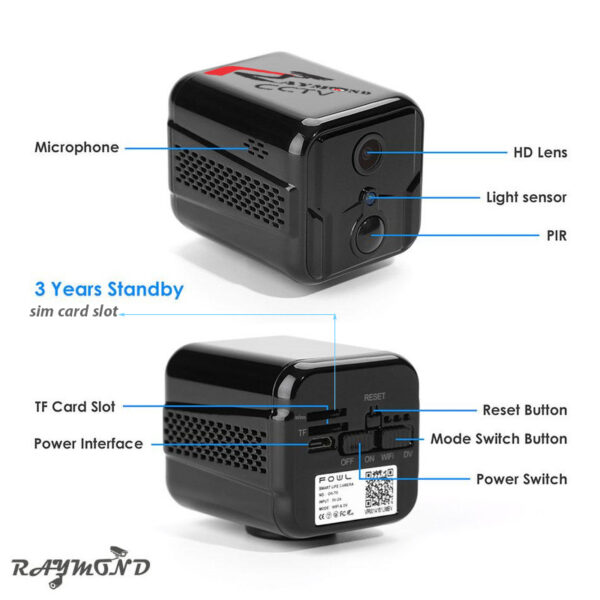 دوربین مداربسته مکعبی سیمکارتی شارژی مدل sqr-4g